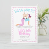 Goat Yoga Birthday Invitation 招待状 (スタンド正面)