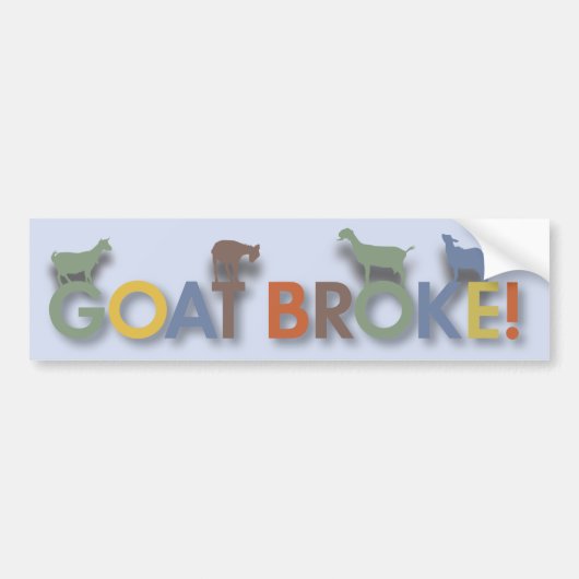 GOATBROKEBLUE.ai バンパーステッカー (正面)
