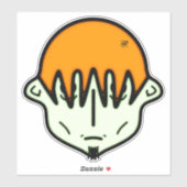 goatee v1で疲れた緑がかった男 シール (シート)