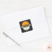 Goatee v3で疲れた緑がかった男 スクエアシール (封筒)