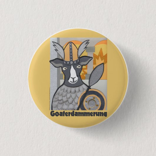 Goaterdammerung: ヤギのたそがれ 缶バッジ (正面)