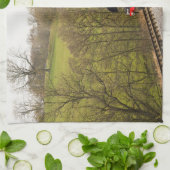 Goathlandの飛んでいるなスコットランド人 キッチンタオル (折り畳み)