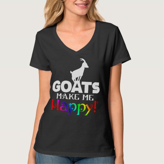GOATSが私を幸せにする Tシャツ (正面)