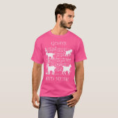 Goats And Music Notes Musician Piano Tシャツ (正面フル)