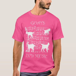 Goats And Music Notes Musician Piano Tシャツ