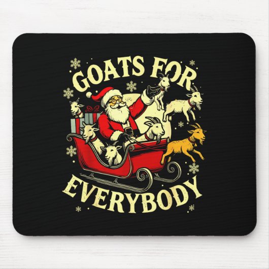 Goats For Everybody Santa Funny Christmas Goat Mom マウスパッド (正面)