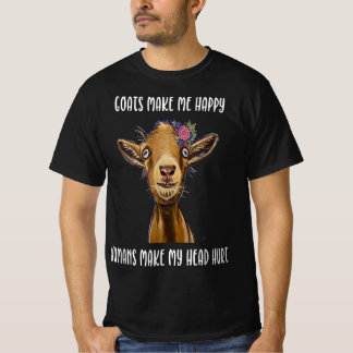 goats make me happy |goat lover tシャツ