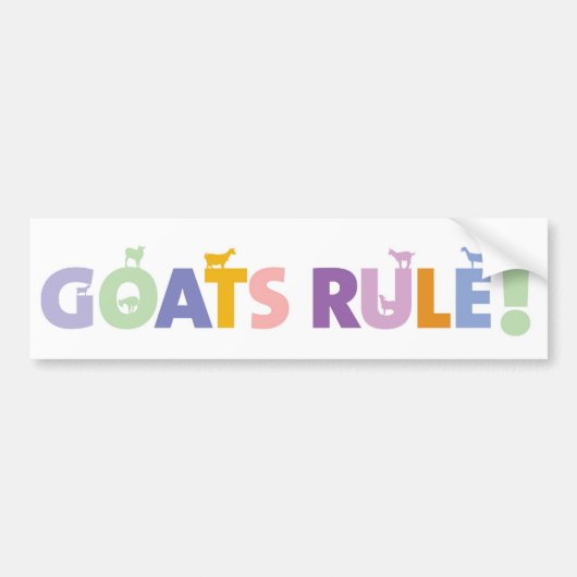 GOATSRULE.CR バンパーステッカー (正面)