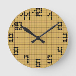Goban Clock - Black Stones - 1-12 ラウンド壁時計