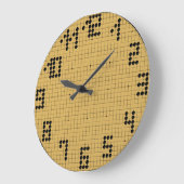 Goban Clock - Black Stones - 1-12 ラージ壁時計 (傾斜)