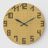 Goban Clock - Black Stones - 1-12 ラージ壁時計 (正面)