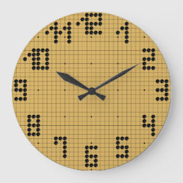 Goban Clock - Black Stones - 1-12 ラージ壁時計