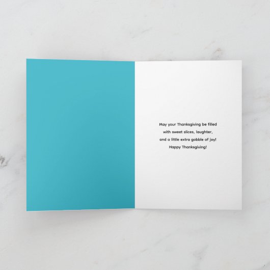 Gobble Bless You Funny Turkey's Thanksgiving カード (内部)