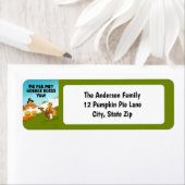 Gobble Bless You Funny Turkey's Thanksgiving ラベル (インサイチュ)