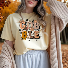 Gobble Fall Holiday Fall Boho Thanksgiving Tシャツ