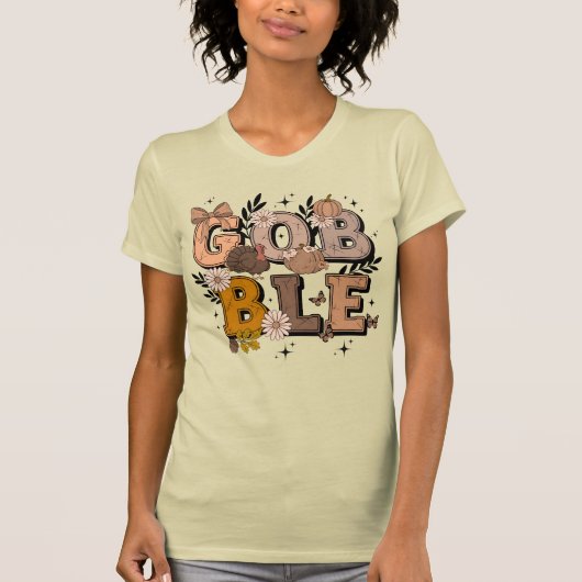 Gobble Fall Holiday Fall Boho Thanksgiving  Tシャツ (正面)