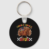 Gobble Gobble Bruh Funny Thanksgiving Turkey Dab B キーホルダー (正面)
