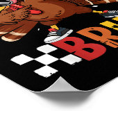 Gobble Gobble Bruh Funny Thanksgiving Turkey Dab B ポスター (角)