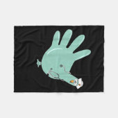 Gobble Gobble Funny Thanksgiving Nurse Humor フリースブランケット (正面(横))