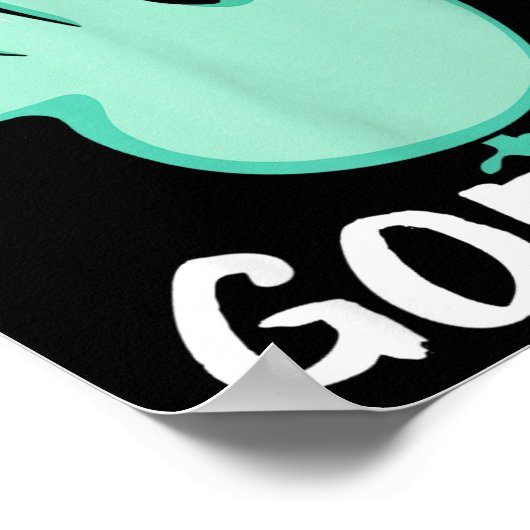 Gobble Gobble Funny Turkey Glove Thanksgiving Nurs ポスター (角)