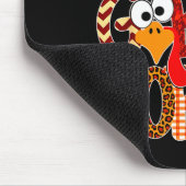 Gobble Gobble Funny Turkey Thanksgiving Women Girl マウスパッド (コーナー)