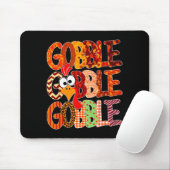 Gobble Gobble Funny Turkey Thanksgiving Women Girl マウスパッド (マウス)