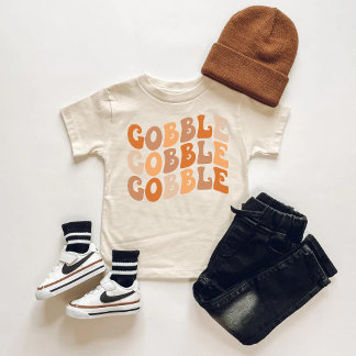 	Gobble Gobble Gobble Toddler T-Shirt – Cute Thank ベビーTシャツ