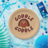 Gobble Gobble Thanksgiving  ペーパープレート (パーティー)