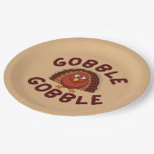 Gobble Gobble Thanksgiving  ペーパープレート (アングル)