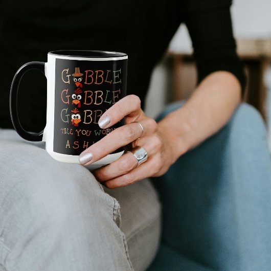 Gobble Gobble Till You Wobble Funny Thanksgiving マグカップ