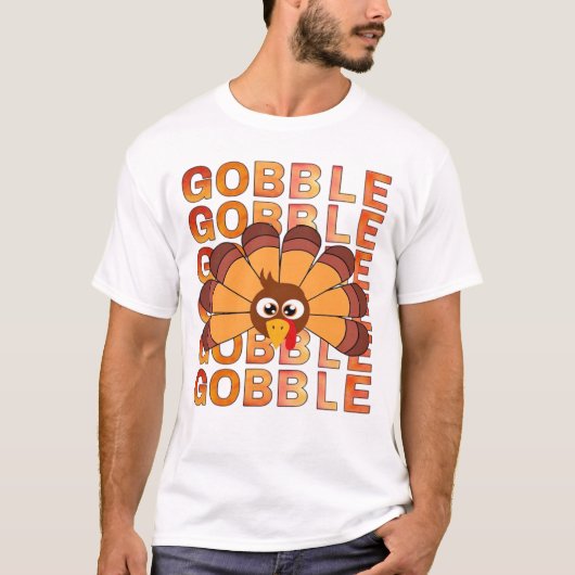 Gobble gobble turkey t-shirt, fall, autumn tee Ess Tシャツ (正面)