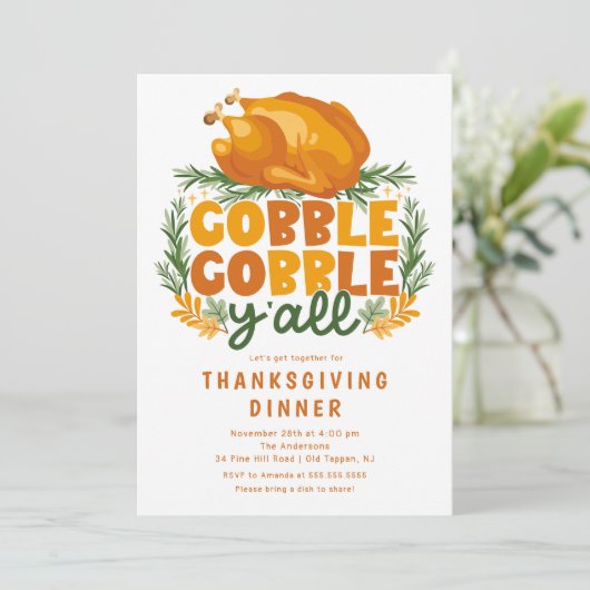 Gobble Gobble Y'all Thanksgiving  招待状 (スタンド正面)
