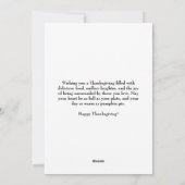 Gobble Happy Thanksgiving Cute Turkey Minimalistic シーズンカード (裏面)