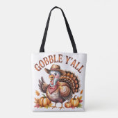 Gobble Thanksgiving turkey fall トートバッグ (裏面)