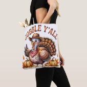 Gobble Thanksgiving turkey fall トートバッグ (クローズアップ)