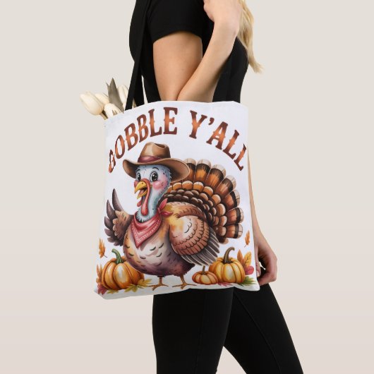Gobble Thanksgiving turkey fall  トートバッグ (クローズアップ)