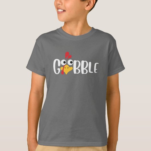 Gobble Thanksgiving Turkey Tシャツ (正面)