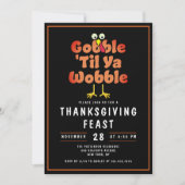 Gobble 'Til Ya Wobble | 感謝祭のディナーフィースト 招待状 (正面)