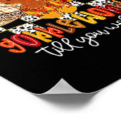Gobble Til You Wobble Funny Thanksgiving Turkey Da ポスター (角)