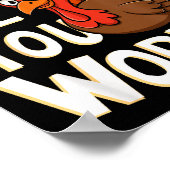 Gobble Til You Wobble Shirt Gobble Gobble Thanksgi ポスター (角)