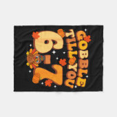 Gobble Till You 67 Thanksgiving Brainrot Meme Six  フリースブランケット (正面(横))