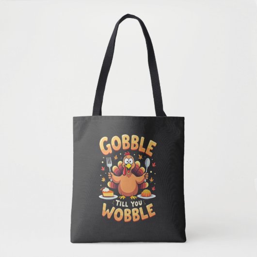 Gobble Till You Wobble トートバッグ (正面)