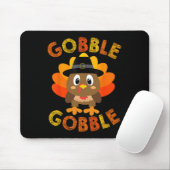 Gobble Turkey Little Boys Girls Kids Thanksgiving  マウスパッド (マウス)