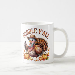 Gobble y'all western Thanksgiving  コーヒーマグカップ