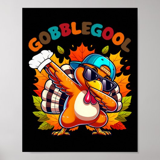 Gobblegool Turkey Thanksgiving Dabbing Dance  ポスター (正面)
