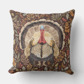 Gobbling Good Times Turkey ,Thanksgiving Pattern クッション (正面)
