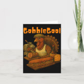 Gobbol Turkey Day Thanksgiving Funny Gobble Thankf カード (正面)