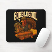 Gobbol Turkey Gobble Gool Thanksgiving Retro マウスパッド (マウス)