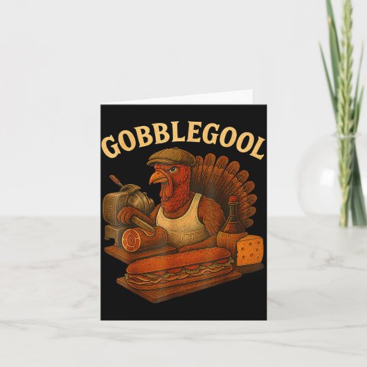 Gobbol Turkey Thanksgiving  カード (正面)