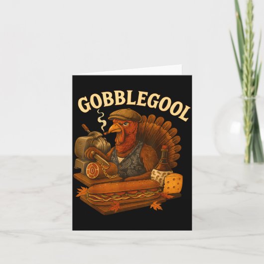 Gobbol Turkey Thanksgiving  カード (正面)